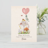 Carte Bugs & Baisers Ladybugs Champignons Valentine (Debout devant)