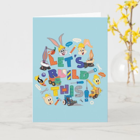 Carte BUGS BUNNY BUILDERS™| "Construisons ça" Collage (Fleur jaune)