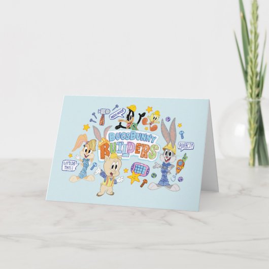 Carte BUGS BUNNY BUILDERS™| Group Sketch Art (Devant)