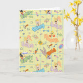 Carte BUGS BUNNY BUILDERS™| Motif d'esquisse de caractèr (Fleur jaune)