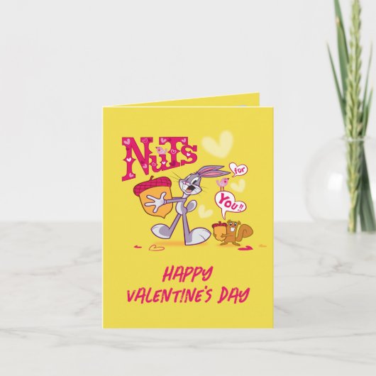 Carte BUGS BUNNY™ Des Noix Pour Toi | Saint-Valentin (Devant)