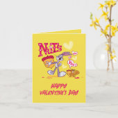 Carte BUGS BUNNY™ Des Noix Pour Toi | Saint-Valentin (Fleur jaune)