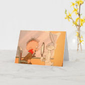 Carte BUGS BUNNY™ et ELMER FUDD™ 2 (Fleur jaune)