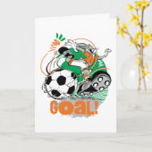 Carte BUGS BUNNY™ Soccer objectif (Fleur jaune)