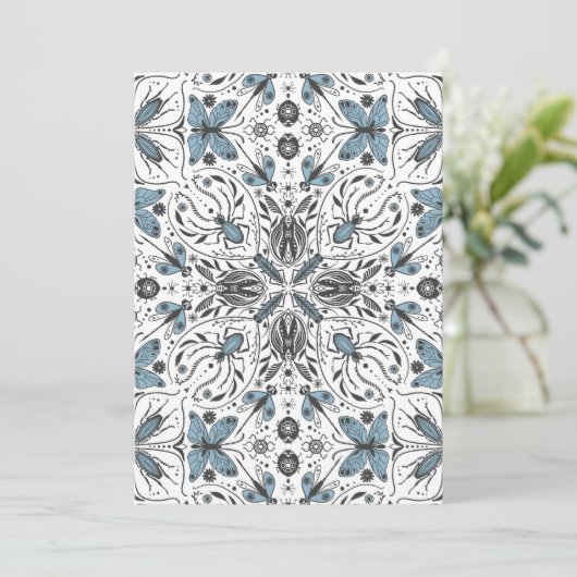 Carte Bugs, noir et bleu (Debout devant)