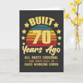Carte Built 70 Years Ago All Parts Original 70th Birthda (Fleur jaune)