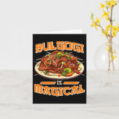 Carte Bulgogi est magique drôle déclaration coréenne Foo (Fleur jaune)