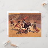 Carte Bull Fight in Mexico (par Frederic Remington) (Devant/Arrière en situation)