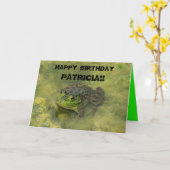 Carte Bull Frog in Moss Birthday Greeting Card (Fleur jaune)