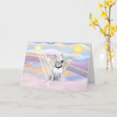 Carte Bull Terrier (Fleur jaune)