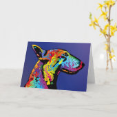 Carte Bull-terrier (Fleur jaune)
