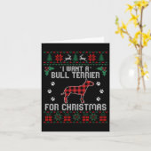 Carte Bull Terrier Amoureux des chiens Xmas Cadeaux Chie (Fleur jaune)