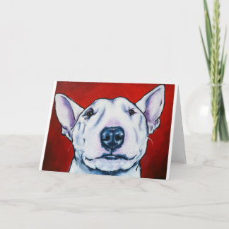 Carte Bull-terrier anglais blanc