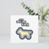 Carte Bull Terrier Bleu Meilleur Chien Papa Jamais Je Te (Debout devant)