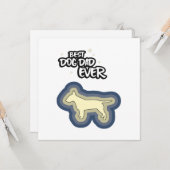 Carte Bull Terrier Bleu Meilleur Chien Papa Jamais Je Te (Devant/Arrière en situation)