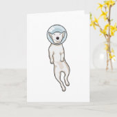 Carte Bull Terrier Espace (Fleur jaune)