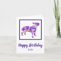 Bull Terrier Français Chien Silhouette PPY&B Anniv