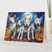Carte Bull Terrier Halloween Épouvantable (Devant)