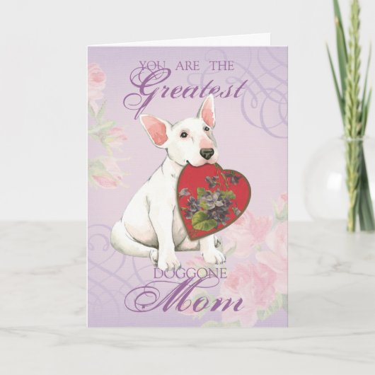 Carte Bull Terrier Heart Maman (Devant)