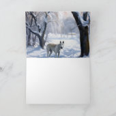 Carte Bull Terrier Laisser neiger Noël (Intérieur)