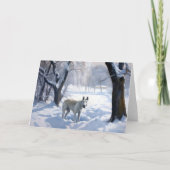 Carte Bull Terrier Laisser neiger Noël (Devant)