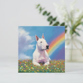 Carte Bull Terrier Rainbow Bridge Bully Custom Chien Nom (Debout devant)