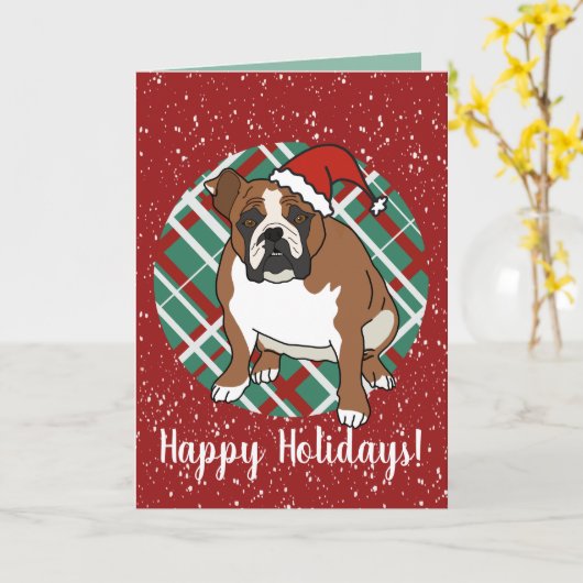 Carte Bulldog anglais (Fleur jaune)