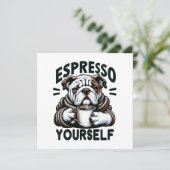 Carte Bulldog Espresso Chaud - Café Confortable (Debout devant)