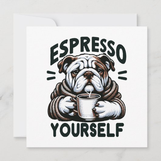 Carte Bulldog Espresso Chaud - Café Confortable (Devant)