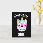 Carte Bulldog Frenchie Célébration Thème (Fleur jaune)