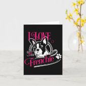 Carte Bulldog - J'aime ma Frenchie 1 (Fleur jaune)