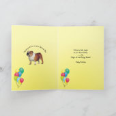 Carte Bulldog Joyeux anniversaire (Intérieur)