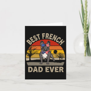 Carte Bulldog Mens Fun Fête des pères French Bulldog