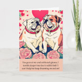 Carte bulldog message happy birthday (Devant)