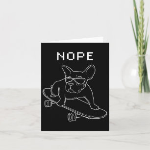 Carte Bulldog Nope À cheval Un Cool De Skateboard French