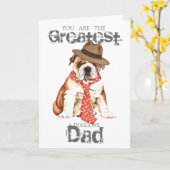 Carte Bulldog Papa (Fleur jaune)