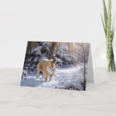 Carte Bulldog Qu'Il Neige Noël Brossé (Devant)