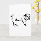 Carte Bulldog Side Look (Fleur jaune)