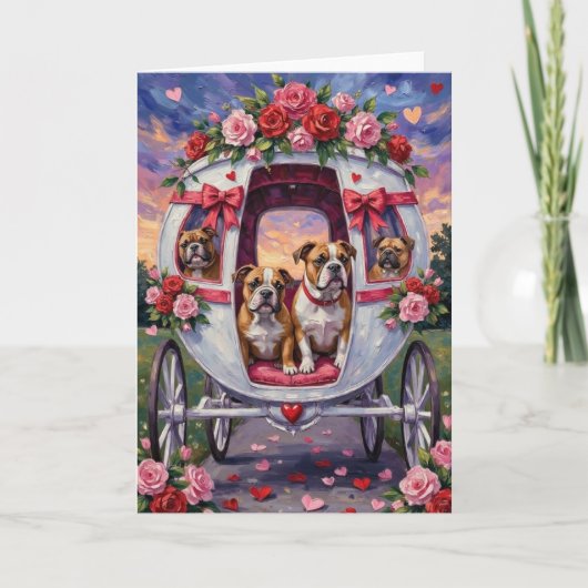 Carte Bulldog Valentine's Day (Devant)