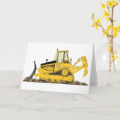 Carte Bulldozer jaune (Fleur jaune)