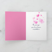 Carte Bulles cardiaques du 4e anniversaire en noir (Intérieur)