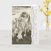 Carte bulles de soufflement de petite fille pour (Fleur jaune)