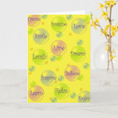 Carte Bulles d'inspiration (Fleur jaune)