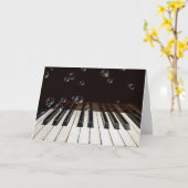 Carte Bulles sur Piano Card (Fleur jaune)