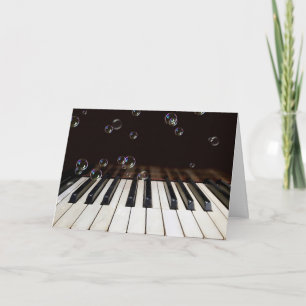 Carte Bulles sur Piano Card