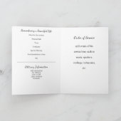 Carte Bulletin de l'Agenda pour la célébration de la vie (Intérieur)