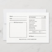 Carte Bulletin de notes de l'elfe du pôle Nord (Dos)