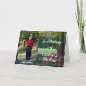 Carte Bulletin de service funèbre à la mémoire de (Devant)