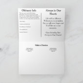 Carte Bulletin de service funèbre en mémoire de (Intérieur)