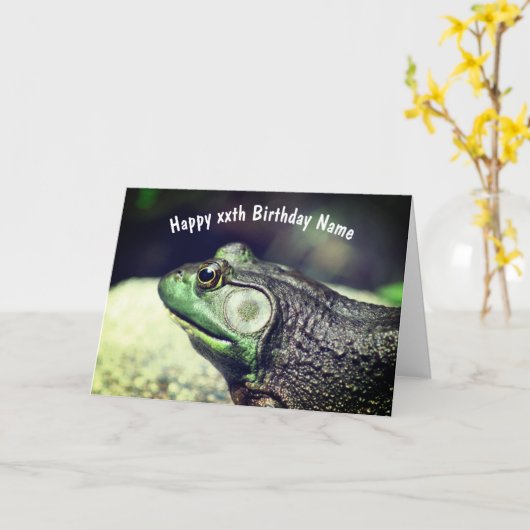 Carte Bullfrog pensées Anniversaire personnalisé (Fleur jaune)